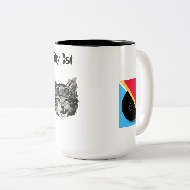 Taza Bicolor Vidrio de agua (Anverso derecho)