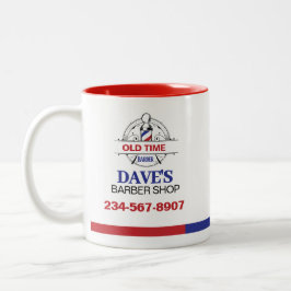 Taza Bicolor Vieja Barbería de Tiempo