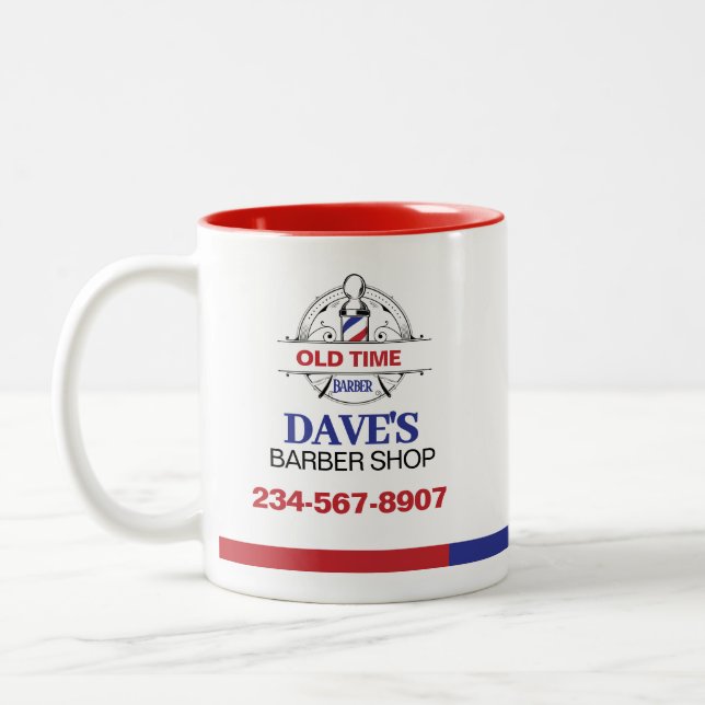 Taza Bicolor Vieja Barbería de Tiempo (Izquierda)