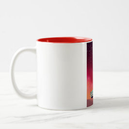 Taza Bicolor Viejo Coche Vintage