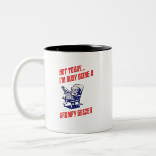 Taza Bicolor Viejo gruñón ocupado