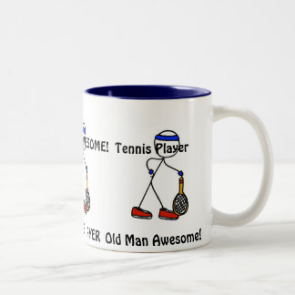 Taza Bicolor ¡Viejo hombre impresionante! Jugador de tenis