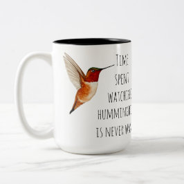 Taza Bicolor Viendo Hummingbirds