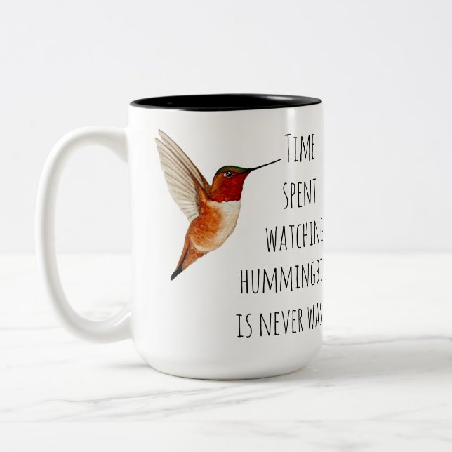 Taza Bicolor Viendo Hummingbirds (Izquierda)