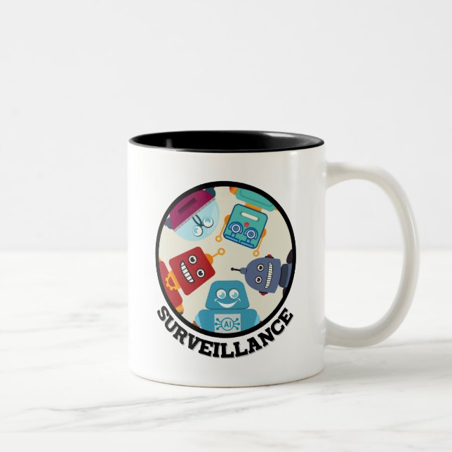 Taza Bicolor Vigilancia de IA (Derecha)