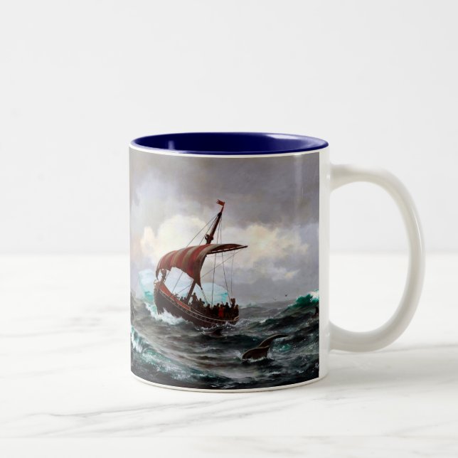 Taza Bicolor Viking Summer Greenland Coast Circa Year 1000 (Derecha)