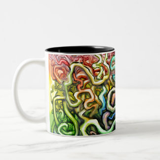 Taza Bicolor Viñas arcoiris entrelazadas