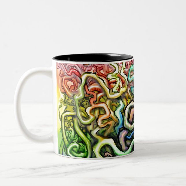 Taza Bicolor Viñas arcoiris entrelazadas (Izquierda)