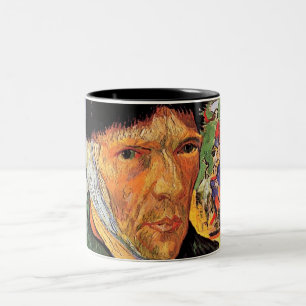 Taza Bicolor Vincent Van Gogh - Autorretrato con la oreja venda