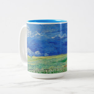 Taza Bicolor Vincent van Gogh - Campos de trigo bajo nubes de t