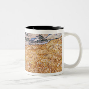 Taza Bicolor Vincent van Gogh el la máquina segador