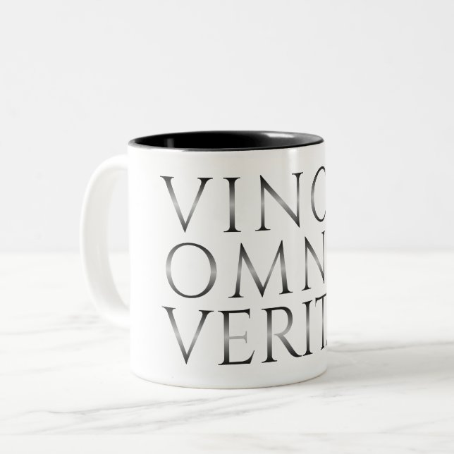 Taza Bicolor VINCIT OMNIA VERITAS - Luz (Anverso izquierdo)