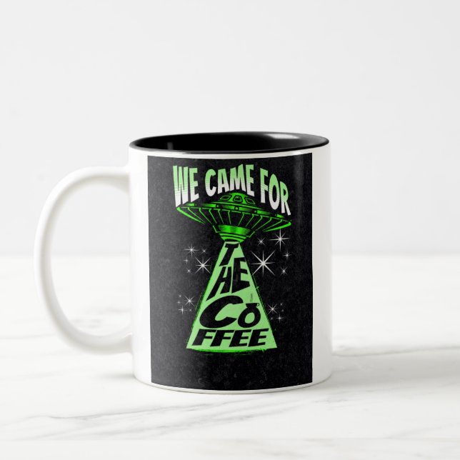 Taza Bicolor Vinimos Por El Café (Izquierda)