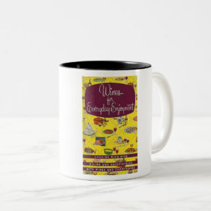 Taza Bicolor VINOS PARA EL DISFRUTE DIARIO c1942