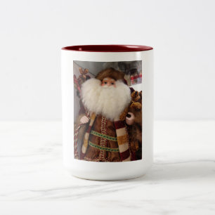 TAZA BICOLOR VINTACIÓN SANTA CLAUS MUG