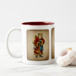 Taza Bicolor Vintage Christmas Old World Santa Claus<br><div class="desc">Una taza con un viejo Navidad vintage de Santa Claus. El clásico santa del viejo mundo, con su famoso abrigo rojo y llevando una bolsa llena de juguetes. Este Santa de la vieja usanza es delgado y tiene un bastón para caminar por la tierra regalando juguetes a todos los chicas...</div>
