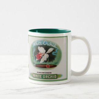 Taza Bicolor Vintage de la etiqueta del cigarro