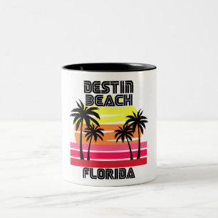 Taza Bicolor Vintage Destin Beach Florida