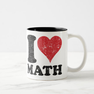 Taza Bicolor Vintage I Love Math