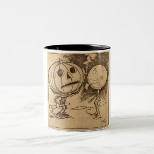 Taza Bicolor Vintage Jack o'Lanterns