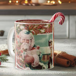 Taza Bicolor Vintage Santa Claus Navidades Mug<br><div class="desc">¡El café y el cacao son mejores cuando Santa está de camino! Se propaga la alegría de las vacaciones con una mordaz taza de Santa Claus. Compra toda la colección para elegir un Santa Mug único para cada miembro de la familia. Ya sea que te regales a ti mismo o...</div>