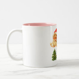 Taza Bicolor Vintage Santa Face Mugs
