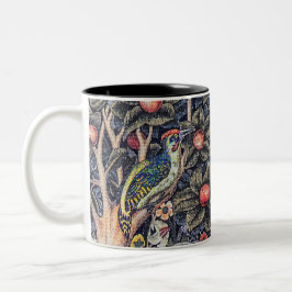 Taza Bicolor Vintage Woodpecker Tapiz Floral William Morris