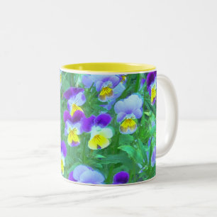 TAZA BICOLOR VIOLAS (FOTOGRAFÍA FLORAL)