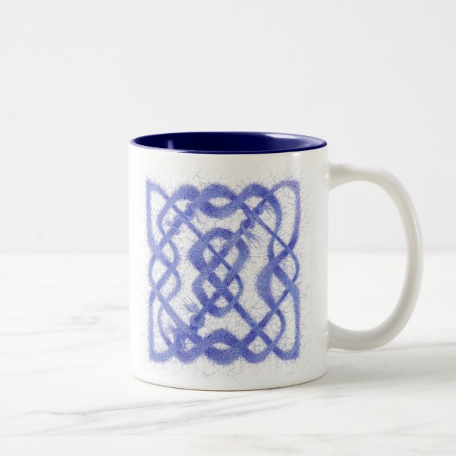 Taza Bicolor VIOLET CELTIC KNOT Navy 2-Tone Mug (Derecha)