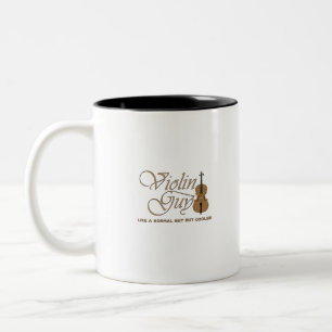 Taza Bicolor Violin Guy, como un chica normal pero más fresco