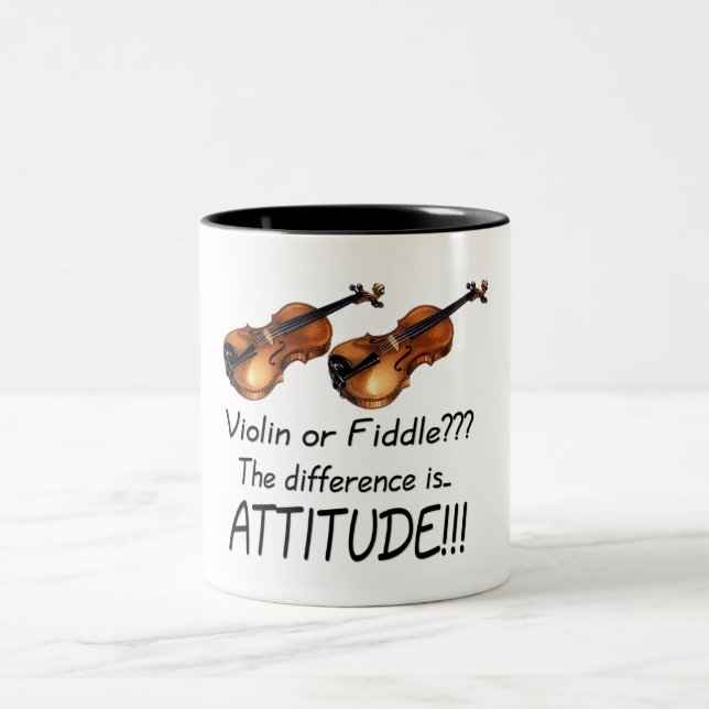 Taza Bicolor ¿Violín o violín??? (Centro)