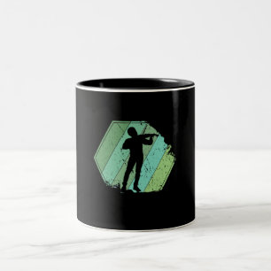 Taza Bicolor Violin Player Retro