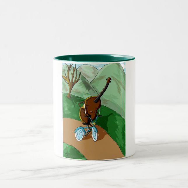Taza Bicolor Violoncelo feliz (Centro)