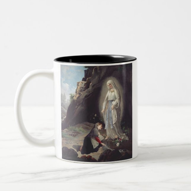 Taza Bicolor Virgen María de Lourdes (Izquierda)