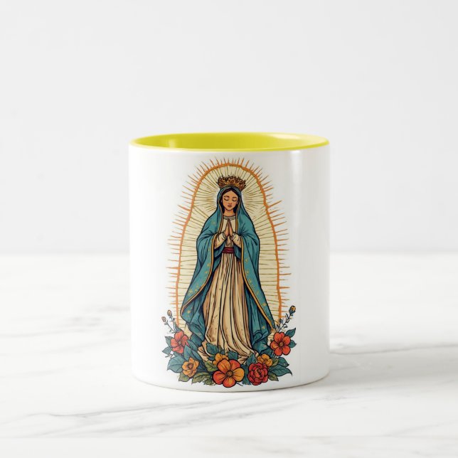 Taza Bicolor Virgin of Guadalupe Coffee Mug (Centro)