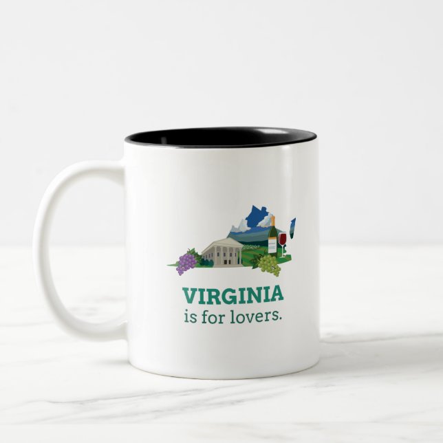 Taza Bicolor Virginia es para los amantes (Izquierda)