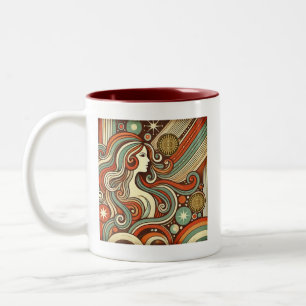 Taza Bicolor Virgo Zodiac Café Retro Mug
