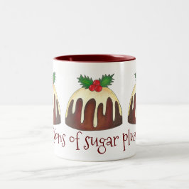 Taza Bicolor Visiones de ciruelas azucareras que pudren a Navid