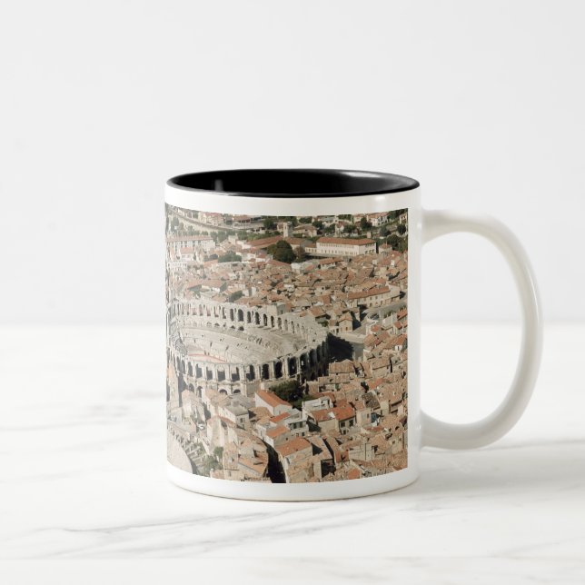 Taza Bicolor Vista aérea de la ciudad con (Derecha)