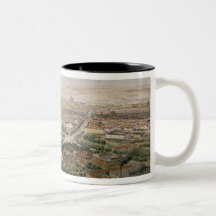Taza Bicolor Vista aérea de Madrid de la plaza de Toros