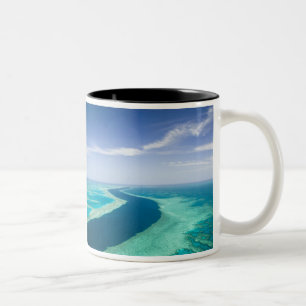 Taza Bicolor Vista aérea del Gran Arrecife de Coral por la