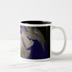 Taza Bicolor Vista de África, Europa, el Oriente Medio, y