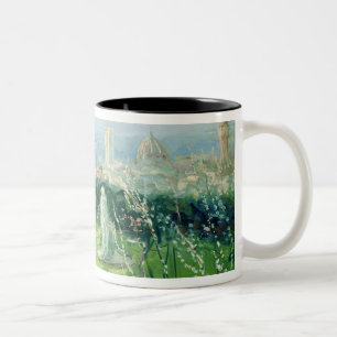 Taza Bicolor Vista de Florencia, c.1909