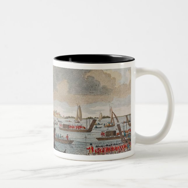 Taza Bicolor Vista de Gravesend con las tropas (Derecha)