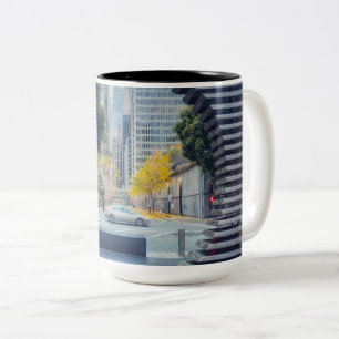 Taza Bicolor Vista de la ciudad de San Francisco a través de un