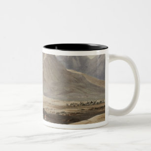 Taza Bicolor Vista de la montaña del Bizcocho borracho-Naunee,