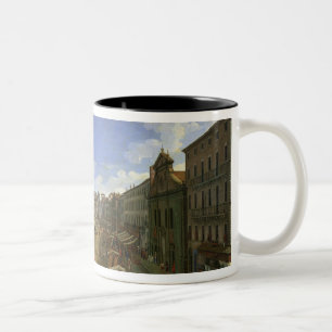 Taza Bicolor Vista de la plaza Navona, Roma