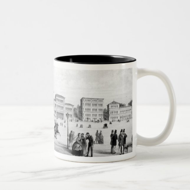 Taza Bicolor Vista de Munich, 1869 (Derecha)