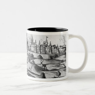 Taza Bicolor Vista de Praga que muestra el palacio imperial y