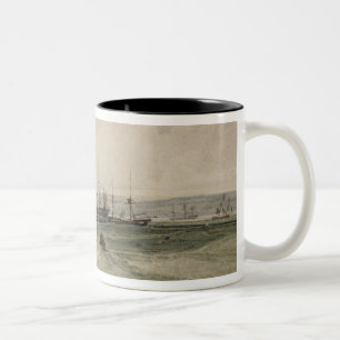 Taza Bicolor Vista de Sheerness (w/c sobre el grafito en el